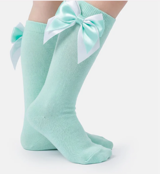 Baby Girls Mint Green Knee Socks