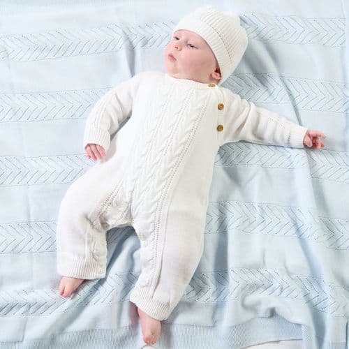 Nana's Special Buys Unisex Cream All In One With Bobble Hat