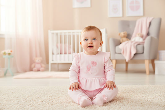 Baby Girls Teddy Love Top And Trouser Set