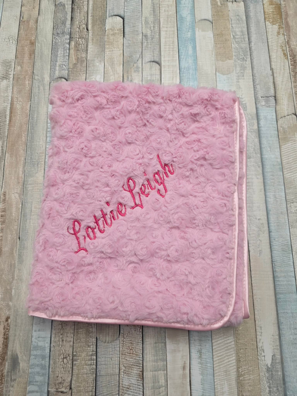 Personalised Soft Rose Baby Wrap /Blanket