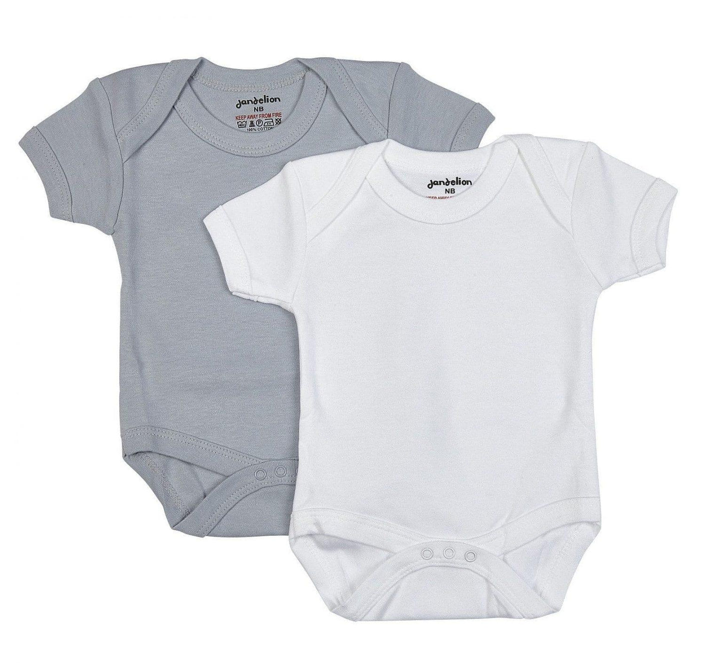 Nana's Special Buys Grey And White Pack Of 2 Bodysuit