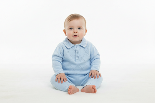 Dandelion Baby Boys 2 Piece Diamond Top And Trouser Set