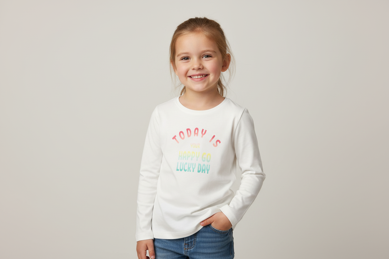 Nana's Special Buys Girls Knitted Long Sleeved T Shirt