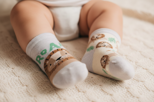 Baby Boys Lion Or Bear Design 3 Pairs Socks