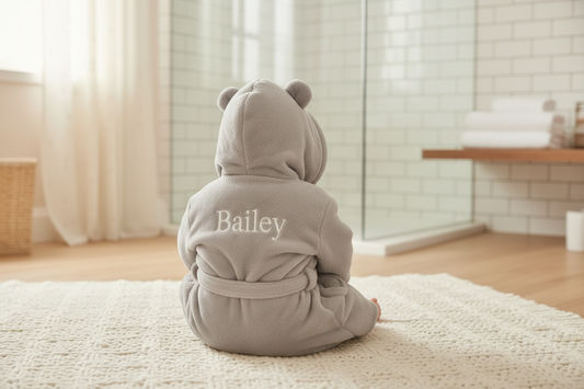 Personalised Baby Hooded Dressing Gown