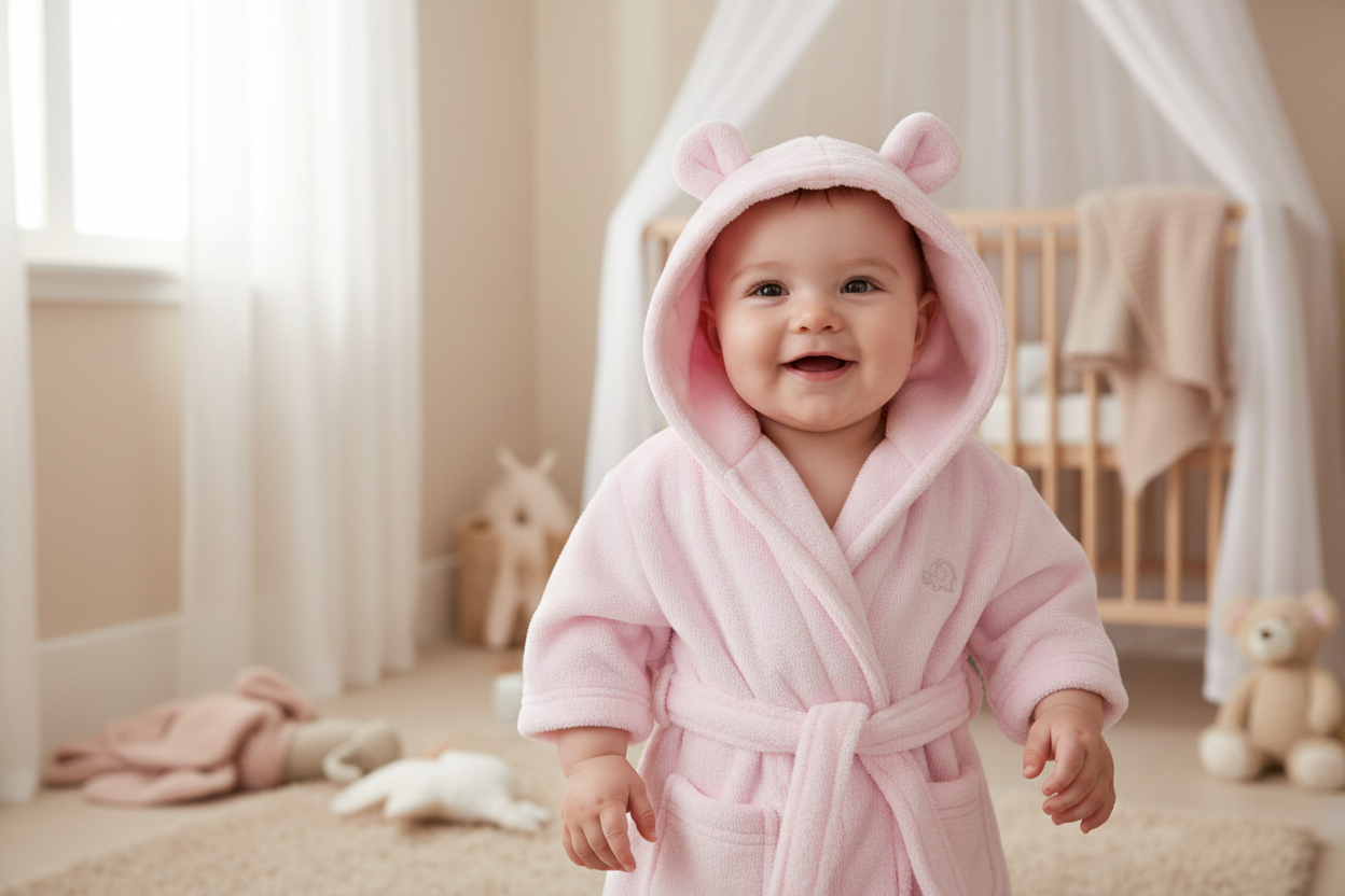 Personalised Baby Hooded Dressing Gown