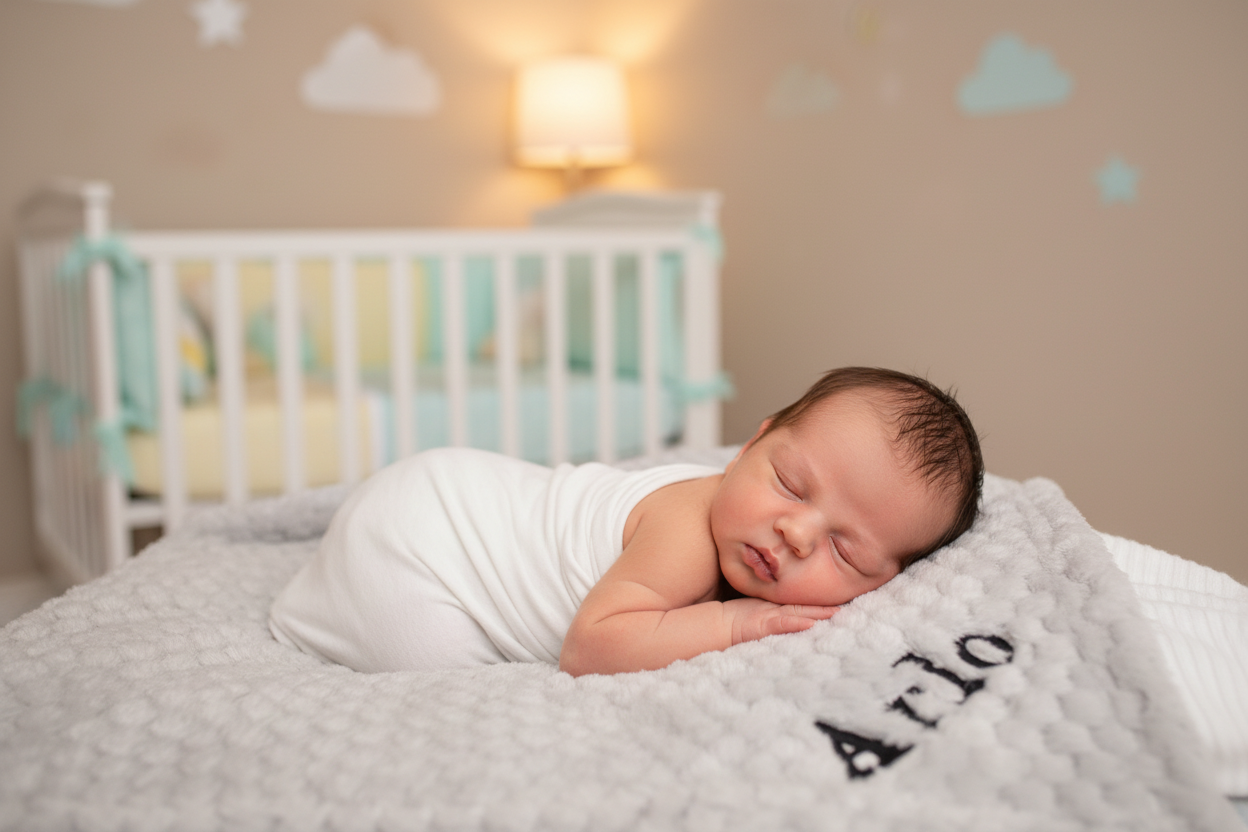 Personalised Waffle Baby Wrap/Blanket