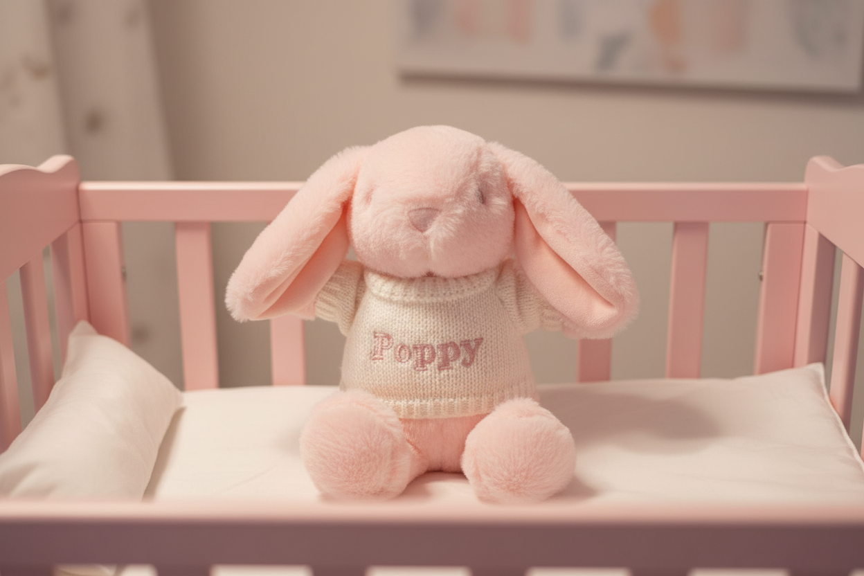 Pink Bunny With Personalised Jumper