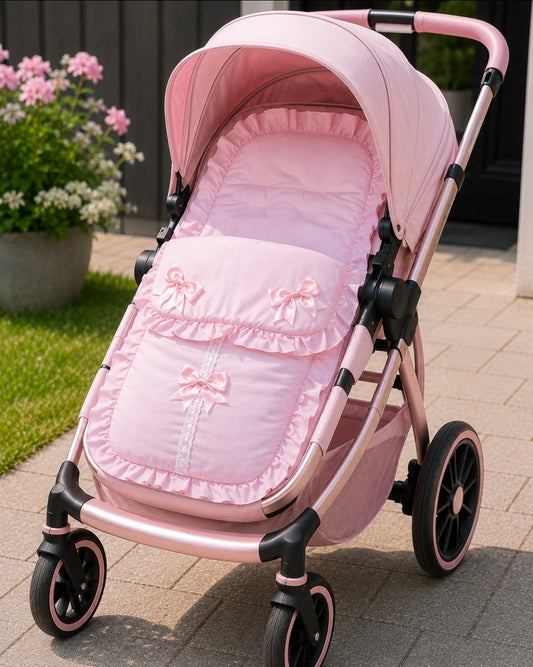 Baby Girls Pink Universal Pushchair Footmuff /Cosy Toes