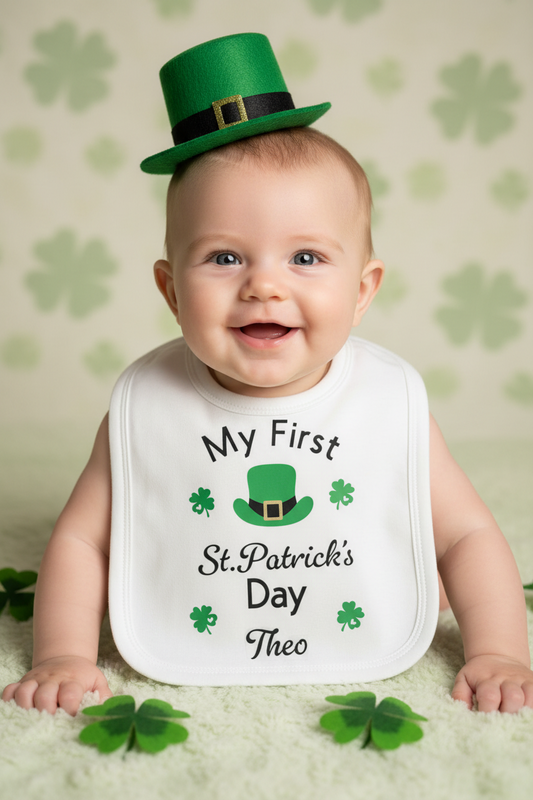 Baby Personalised My First St Patrick Day Bib