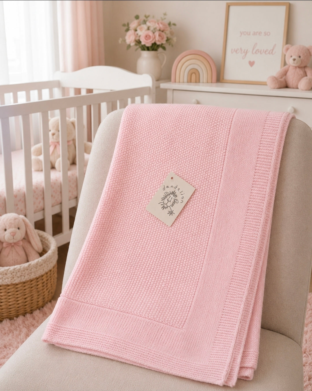 Nana B Special Buy Baby Girls Pink Knitted Shawl
