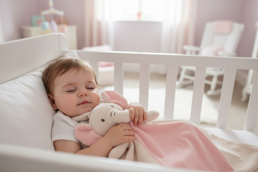 Baby Pink And Beige Elephant Comforter