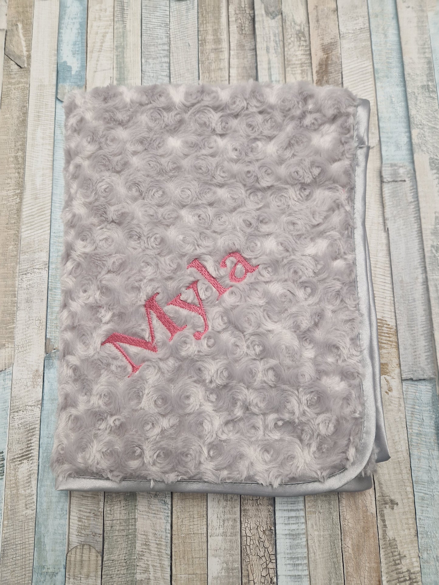 Personalised Soft Rose Baby Wrap /Blanket