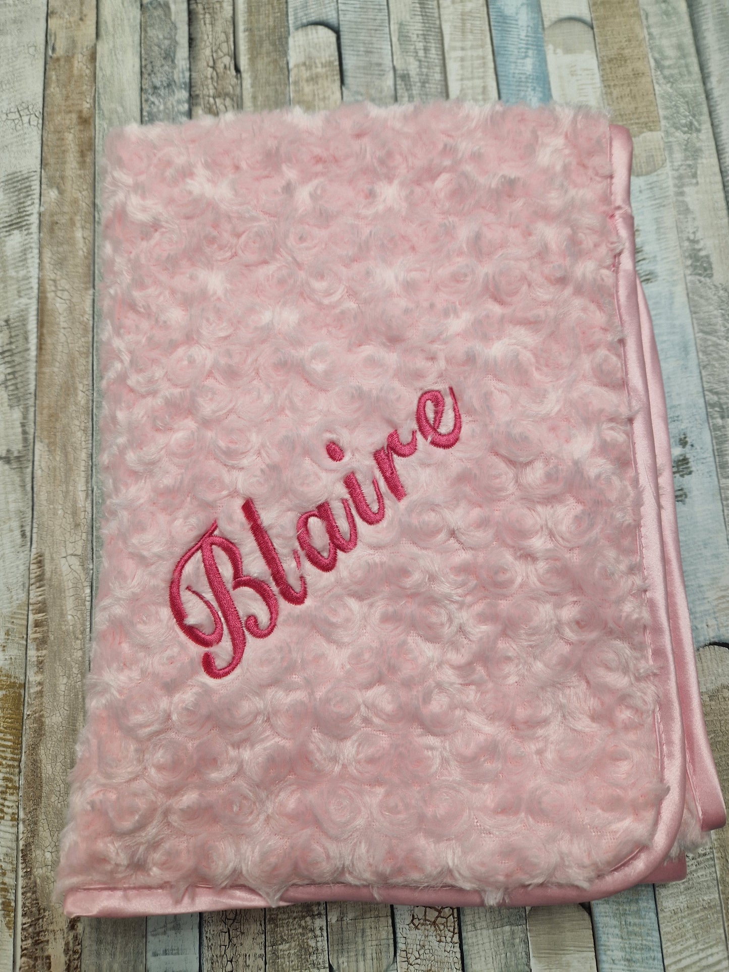 Personalised Soft Rose Baby Wrap /Blanket