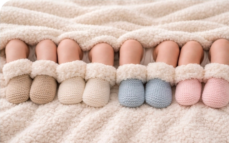 Baby Newborn Knitted Booties