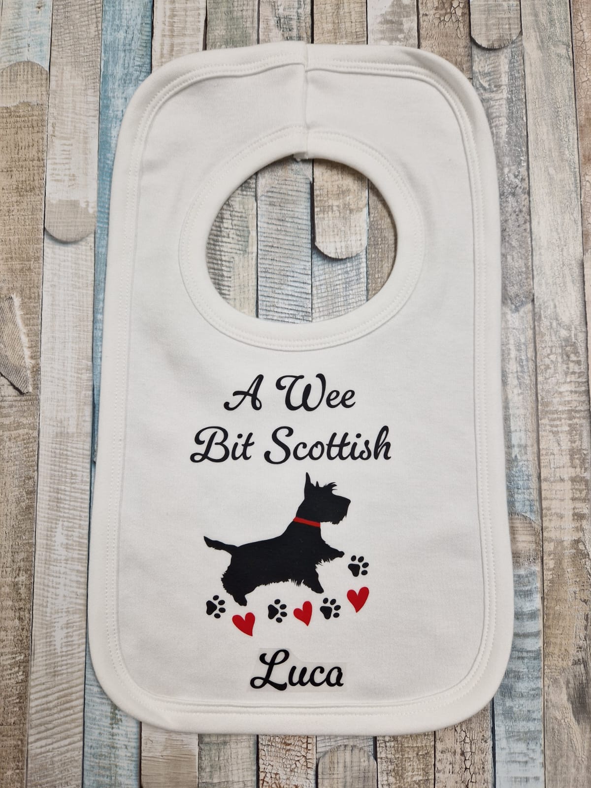 Unisex A Wee Bit Scottish Personalised Printed Bib