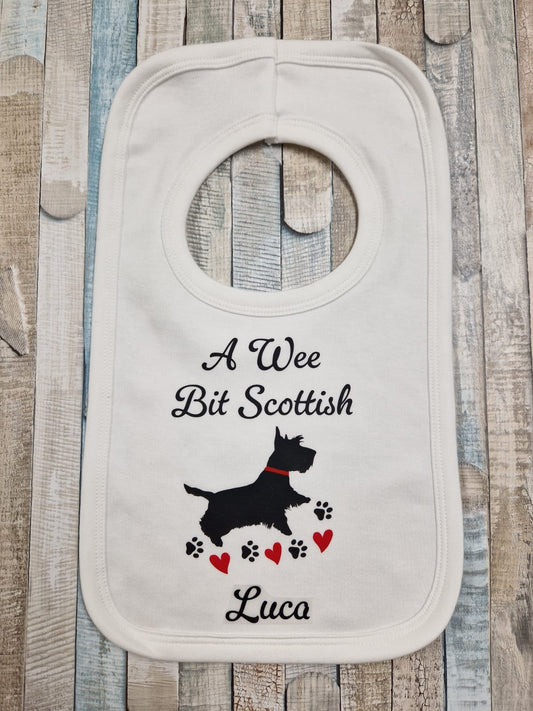 Unisex A Wee Bit Scottish Personalised Printed Bib