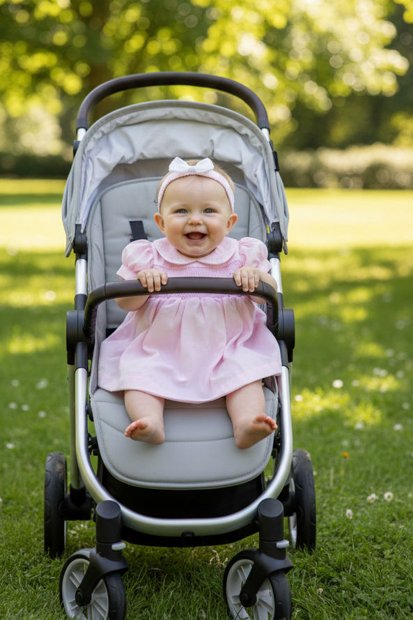 Baby Girls Pink Flower Smocked Dress Pants And Headband