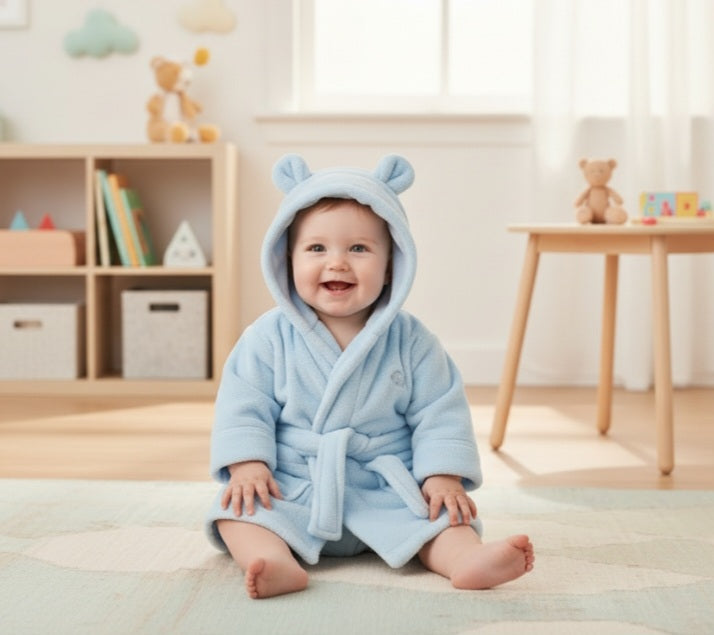 Personalised Baby Hooded Dressing Gown