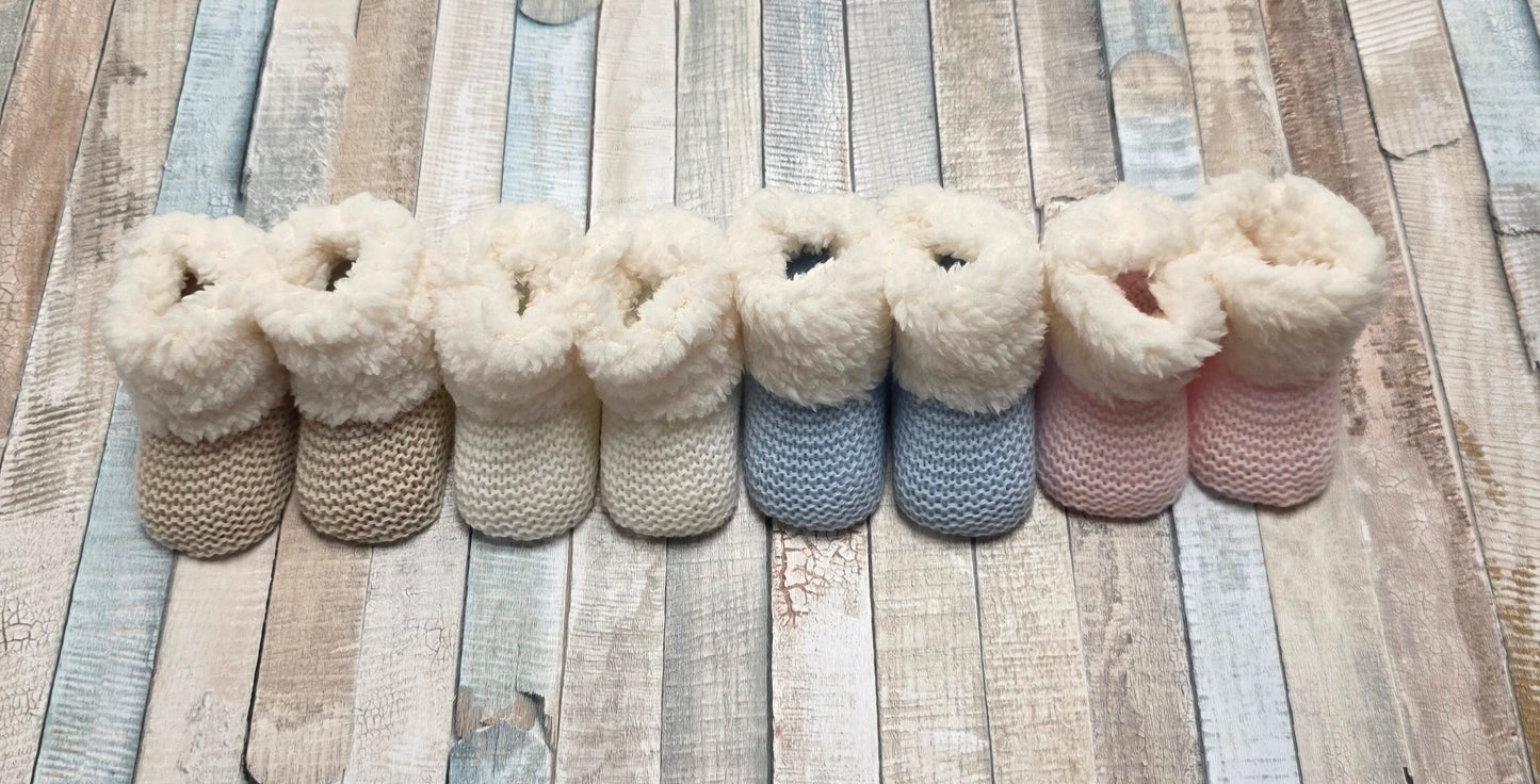 Baby Newborn Knitted Booties