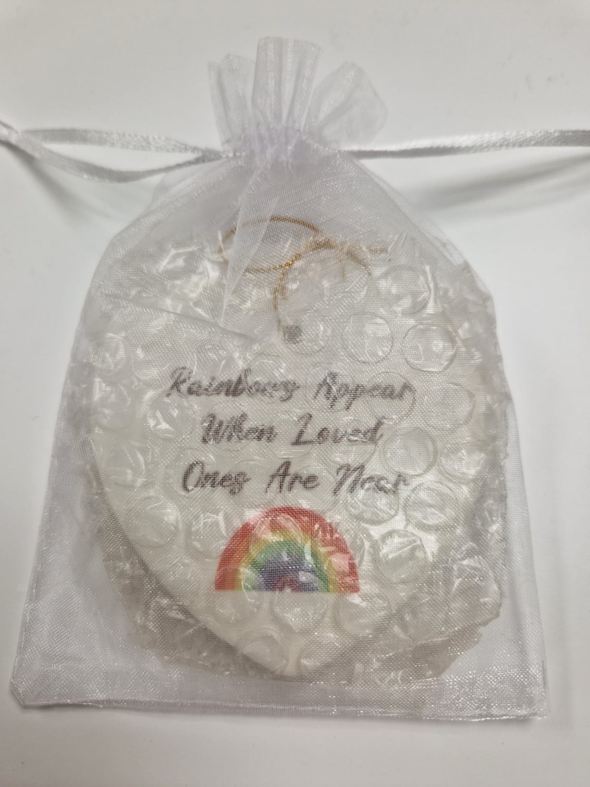 Ceramic Rainbow Hearts With Gift Bag