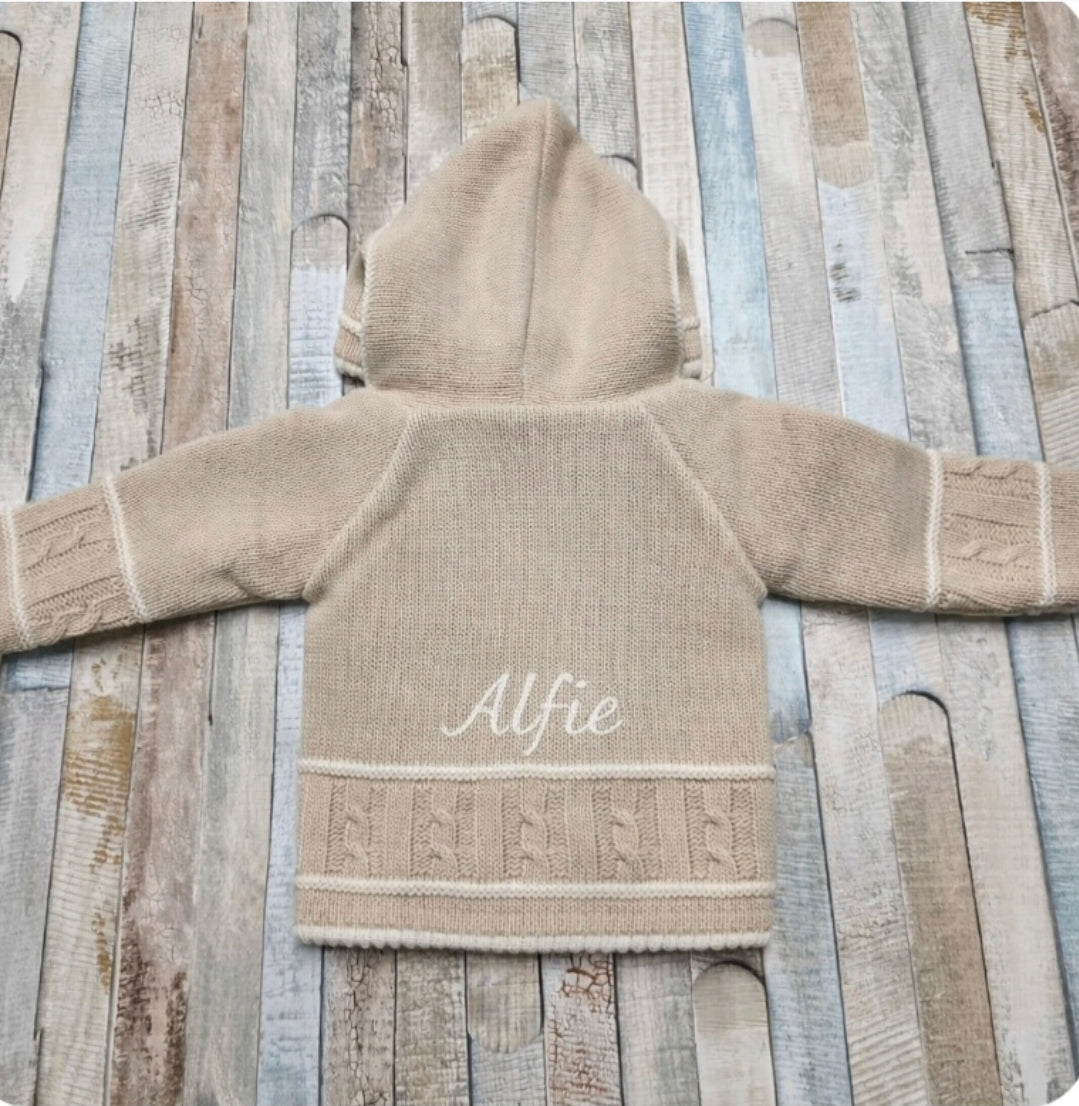 Unisex Baby Beige & White Pram Coat