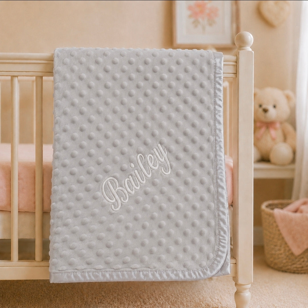 Personalised Dimple Embossed Baby Wrap/Blanket