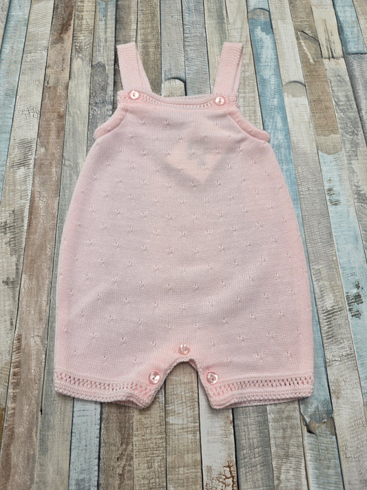 Nana B Special Buys Baby Girls Pink Dungaree Romper