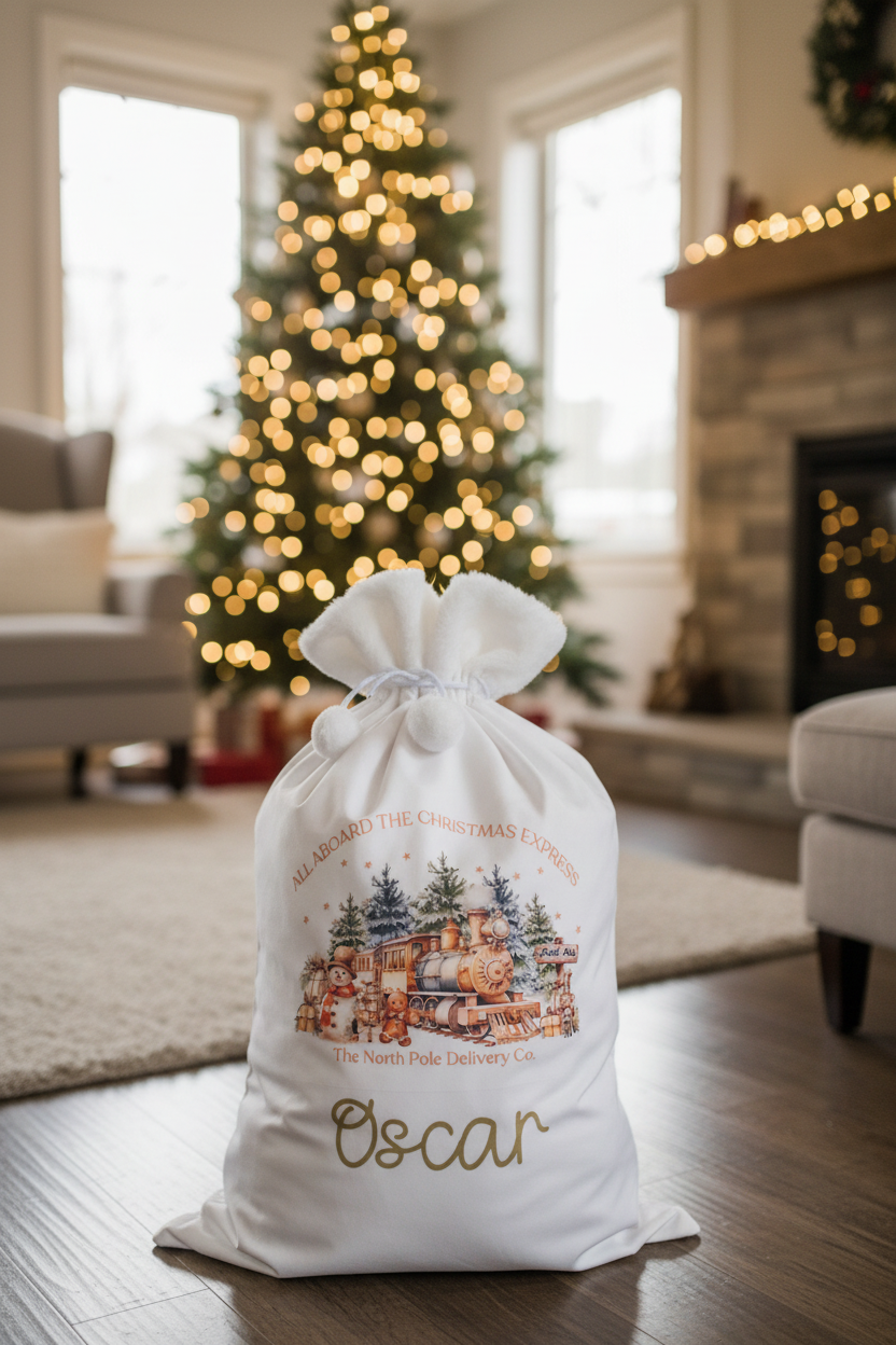 Personalised Children's Polar Express Luxury Santa Sacks
