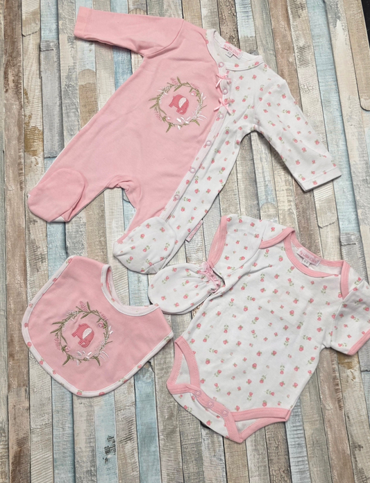 Baby Girls 4 Piece Elephant Design Gift Set