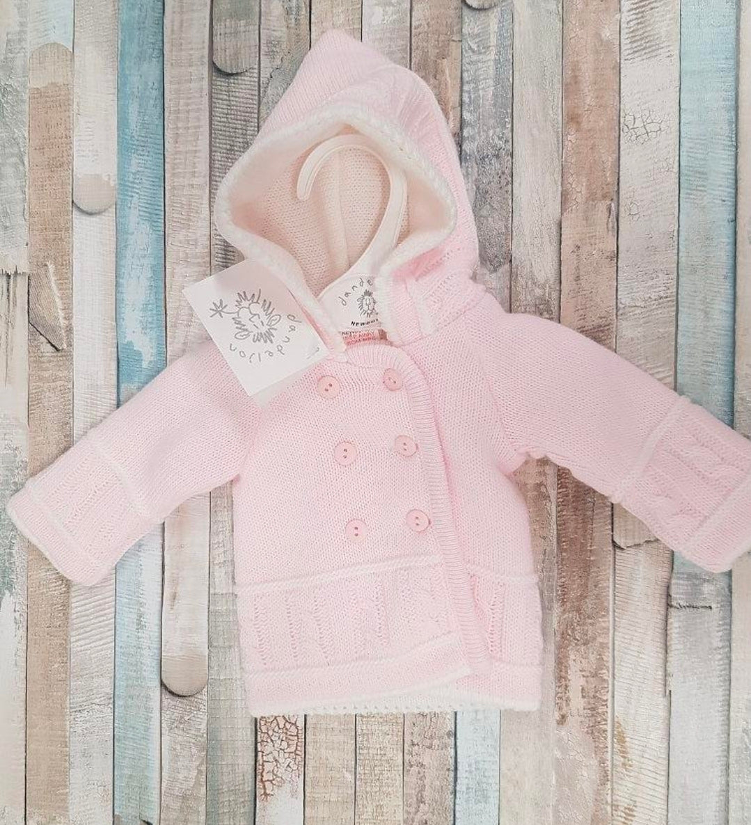 Baby Girls Pink Hooded Pram Coat