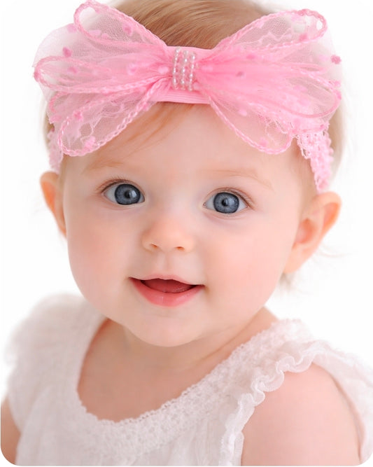Baby Girls Pink Lace Headband