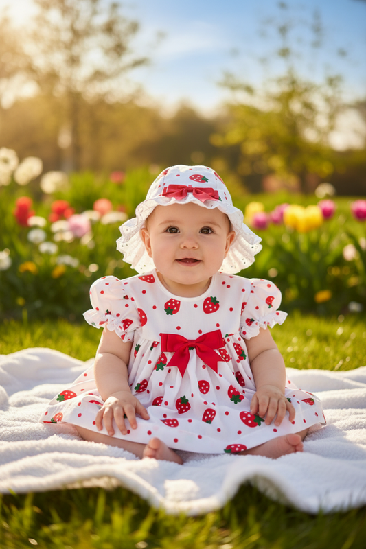 Baby Girls Strawberry Design Sunhat