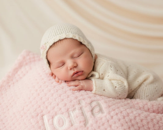 Personalised Waffle Baby Wrap/Blanket