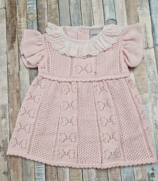 Nana's Special Buys Baby Girls Pink Knitted Dress
