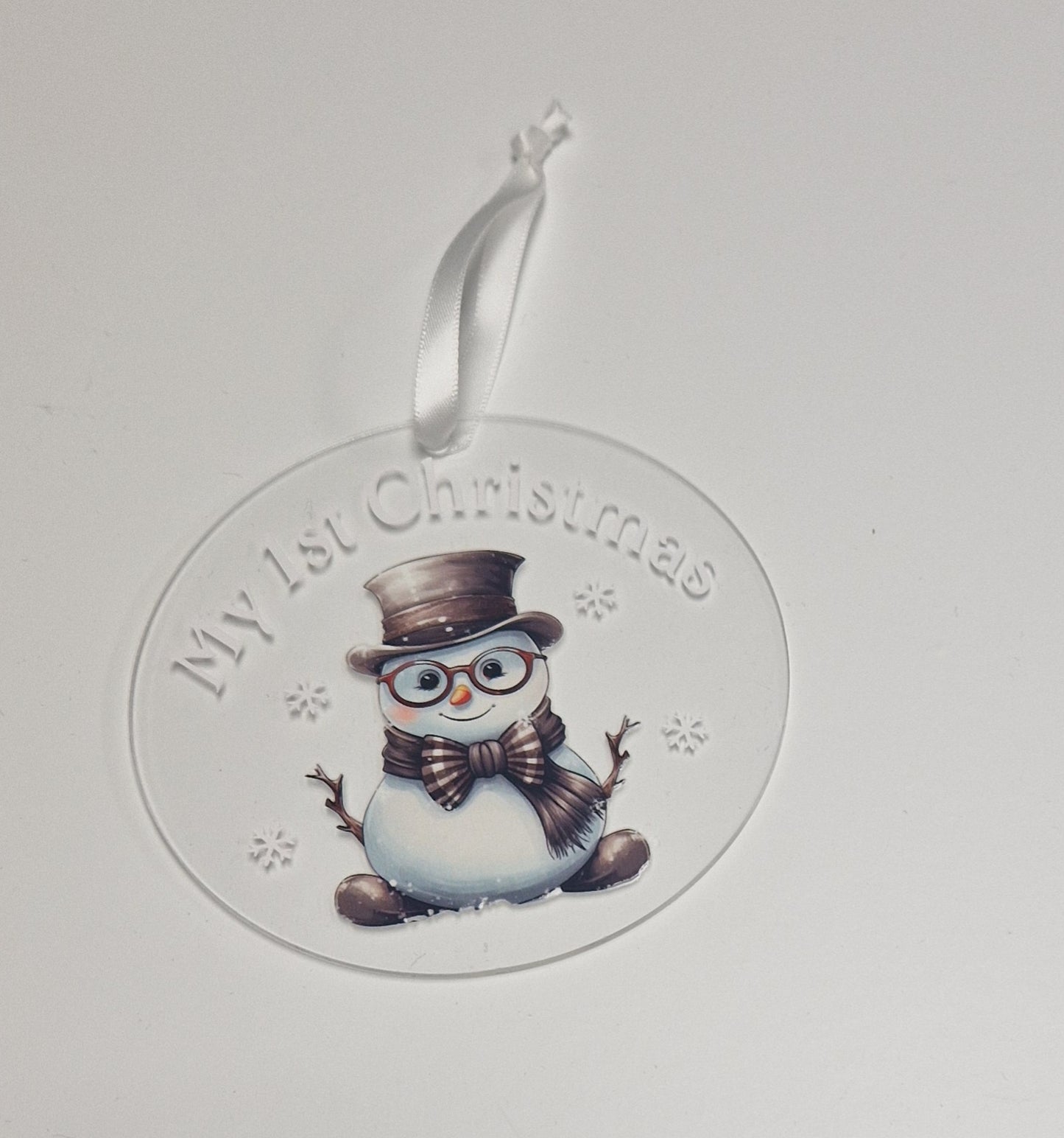 Baby's 1st Christmas Snowman Bauble Gift