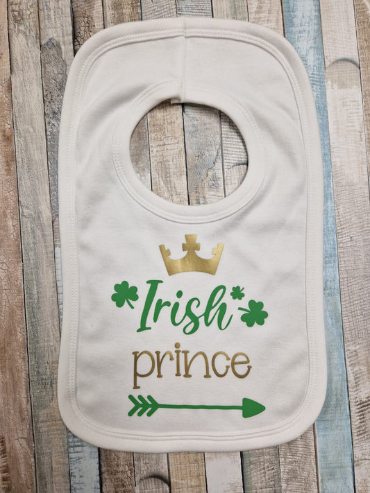 Baby Boys Printed Irish Prince Bib
