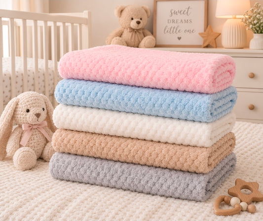 Baby Luxury Waffle Pram Blanket/Wrap