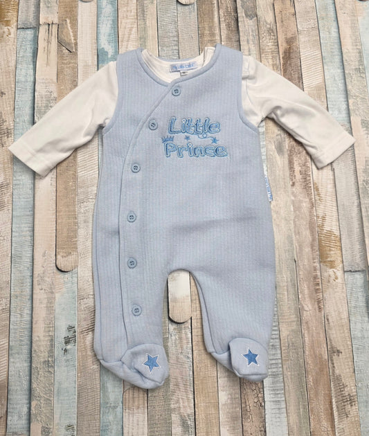 Baby Boys Prince 2 Piece Dungaree Set
