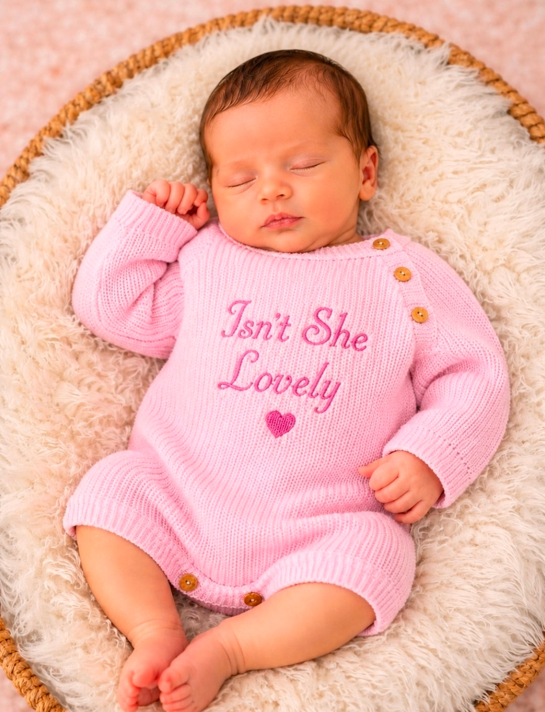 Baby Girls Pink Isn't She Lovely Romper