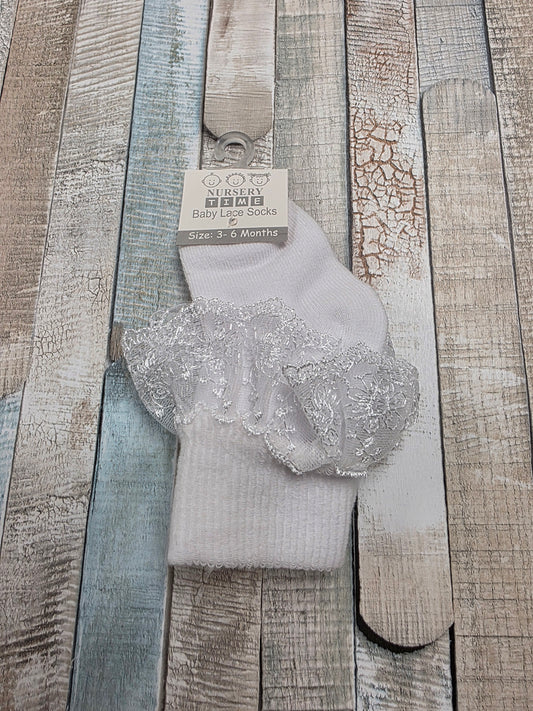 Baby Girls White Lace Socks