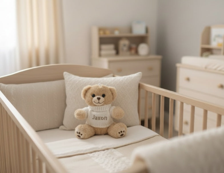 Beige Soft Teddy With Personalised Jumper