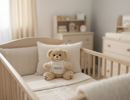 Beige Soft Teddy With Personalised Jumper
