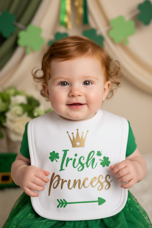 Baby Girls Printed Irish Princess Bib