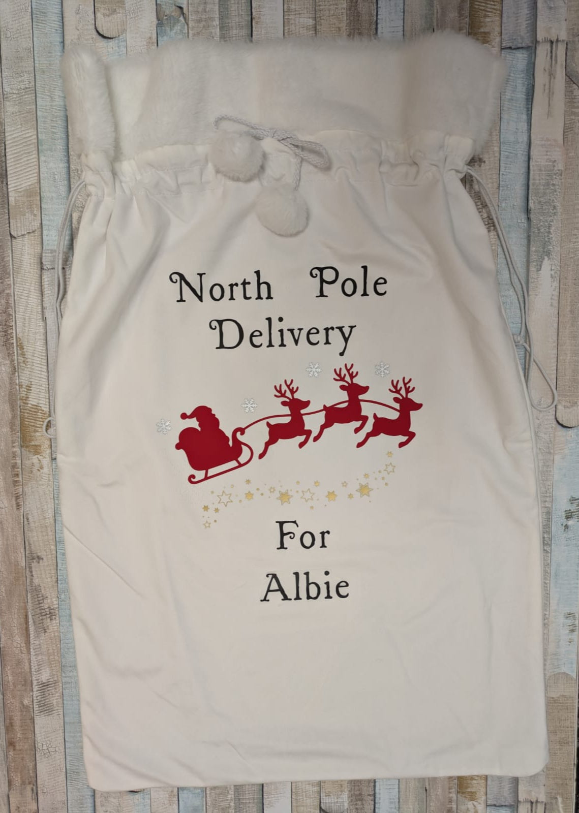 Personalised Children's North Pole Delivery Luxury Santa Sacks