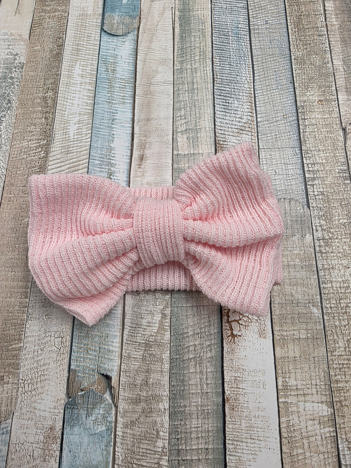 Baby Girls Pink Knitted Bow Headband