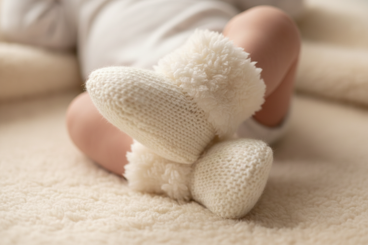 Baby Newborn Knitted Booties