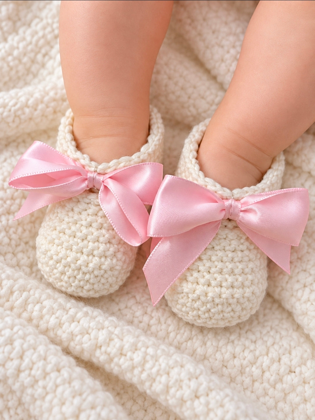 Baby Girls Crochet Newborn Booties