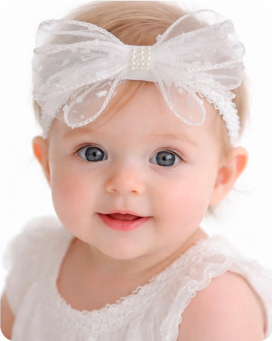 Baby Girls White Lace Headband