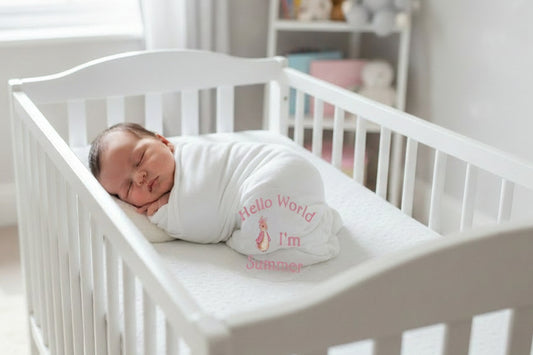 Personalised Clear Pink Rabbit Hello World Announcement Disc